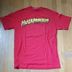 Original HULKMANIA WWF Hulk Hogan T-Shirt Red WWE